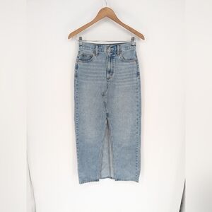 Aritzia Denim Forum The ’90s Vintage Maxi Jean Skirt Mid Rise Women’s Size 23